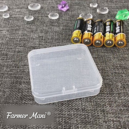 24 Pack Clear Square Plastic Beads Storage Containers Box