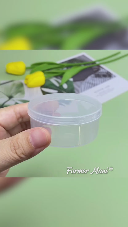 12 Pcs Clear Plastic Round Storage Jars, 1.7 oz D/2.32 x H/1.02 Inch