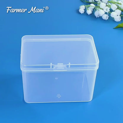 6 Pack Rectangle Plastic Clear Storage Containers Box (3.54 x 2.32 x 2.56 Inch)